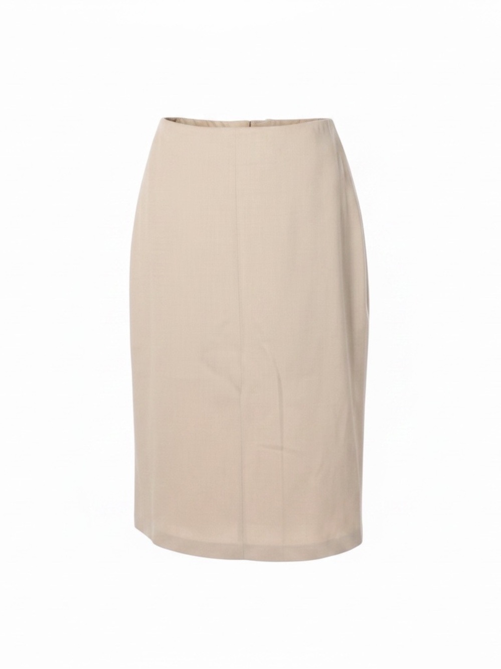 Alexander McQueen 42 (12/L US) cream 100% cotton back flared hem midi skirt